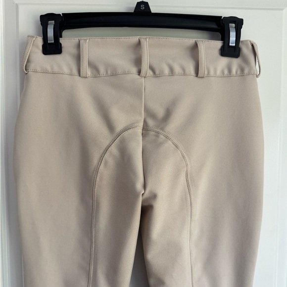Belle & Bow Equestrian Pants Riding Jodhpurs Horse Show Gear Beige Youth Size 12 - Picture 6 of 11